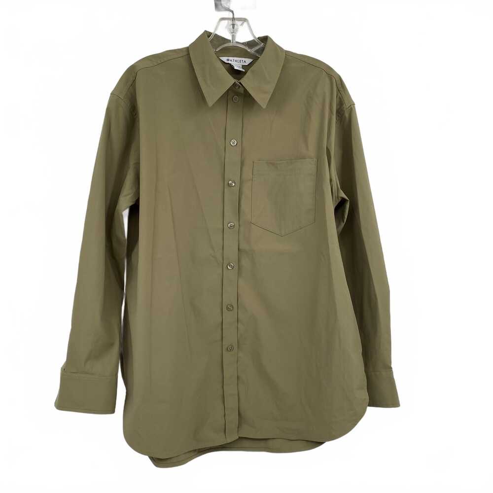 Athleta Green Long Sleeve Button-Down Shirt | Men’s Small Regular